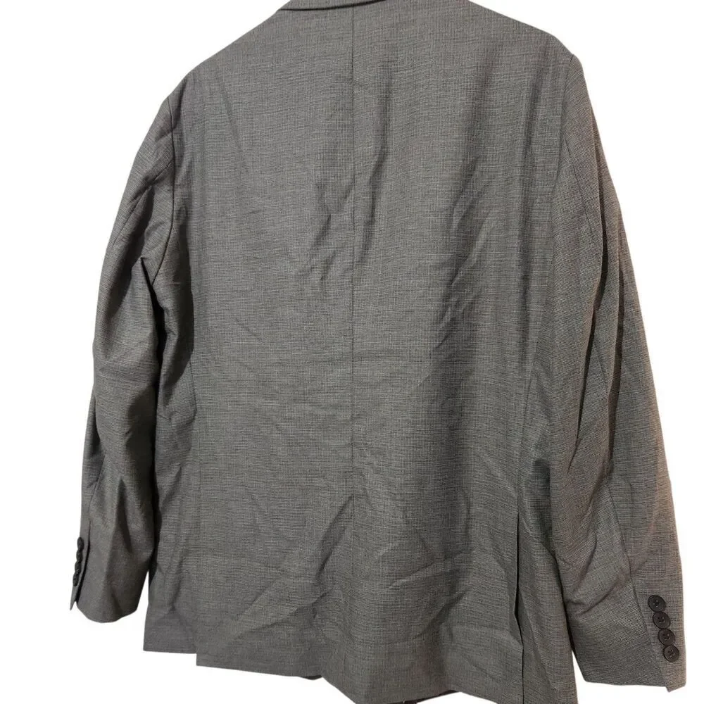 Jm Haggar Blazer Mens Size 42R Slim Fit Gray Color 2 Buttons Lined.   New